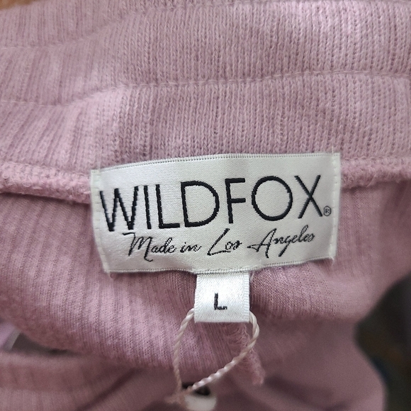 NWT Wildfox Kara Ribbed Kit Lounge‎ Pants Lavander Large - Picture 3 of 5
